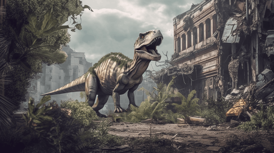 predator in destroyed city